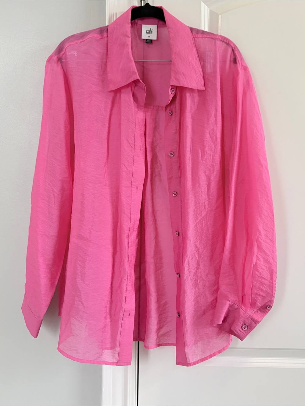 SALE! CAbi 💫 NWOT Summer 2024 Luminous Blouse, Pink Shirt, Size M